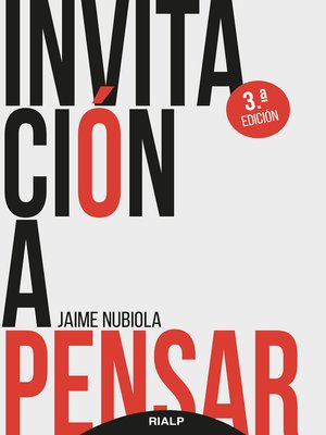 cover image of Invitación a pensar